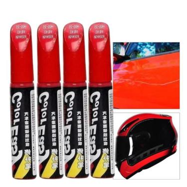 Imagem de Kit 4 Canetas Tinta Reparadora Tira Risco Automóveis Carro Moto Caminh