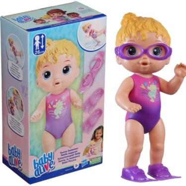 Imagem de Brinquedo boneca baby alive bebê piscina loira hasbro original f8140