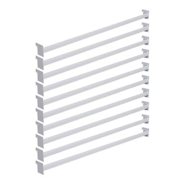 Imagem de Kit 10 Réguas para Ponta de Expositor Sa Gôndolas Compatível com Modelo de 73cm Branco
