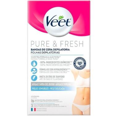Imagem de Veet Folhas Depilatórias Biquíni Axilas 16 Unidades Corporal
