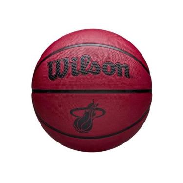 Imagem de Bola de Basquete NBA Team Tribute 7 - Wilson, Vermelho escuro