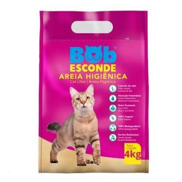 Imagem de Areia Higiênica Para Gatos Mandioca Bob Esconde Saco de 4 Kg - Congrat