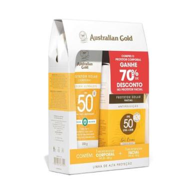 Imagem de Australian Combo Fps 50 Corporal 200Gr+Facial 50Gr - AUSTRALIAN GOLD