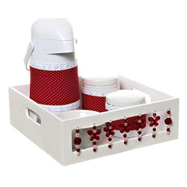 Imagem de Kit Higiene Com Porcelanas E Capa Borboleta Vermelha Bebê