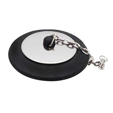 Imagem de Rolha de dreno de banheira de estrangulamento de borracha com plugue de banho de corrente rolha de dreno de banheira para casa e hotel banheiro de aço inoxidável, imagem 1