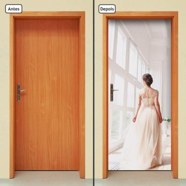Imagem de Adesivo Decorativo de Porta - Noiva - 1137cnpt