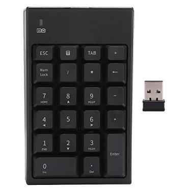 Imagem de Teclado numérico, teclado comercial sem fio portátil 22 teclas Mini 2,4G USB, para laptops, notebook, finanças, títulos, bancos