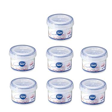 Imagem de Kit 7 Potes Herméticos Redondo Bebe Papinha Lock&Lock - 150ml