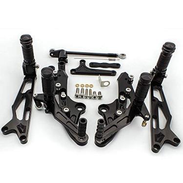 Imagem de Conjunto de descansos de pé traseiros para pés Krace Rearsets com pedais para câmbio de pé adequado para Honda Suzuki Yamaha KawasakiKrace Honda Grom MSX 125 2017-2018 preto KX-JT-MSX125-1618