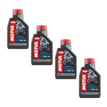 Imagem de Kit Óleo Mineral Motul 3000 20W50 4T 4 Litros