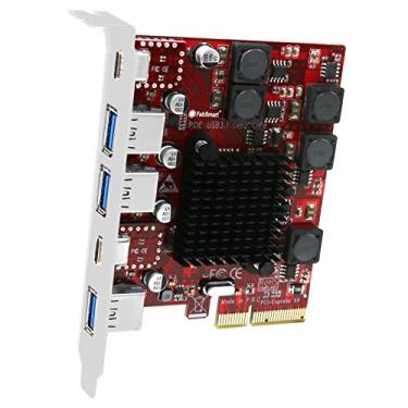 Imagem de FebSmart 2X USB-C e 3X USB-A 10 Gbps Placa PCIE USB 3.2 Gen 2 para Windows Server, 7.8, 8.1,10, MAC OS 10.9.x, 10.10.x, 10.12.x, 10.13.x, 10.14.x, 10.15.x-Tecnologia autoalimentada (FS-A3C). 2-Pro)