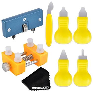 Imagem de Paxcoo Kit de ferramentas de substituição de bateria de relógio para abridor de remoção de relógio e reparo de relógio