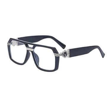 Imagem de Óculos de sol quadrados de feixe duplo moda única para homens moda gradiente condução óculos de sol feminino tons uv400, preto claro, tamanho único