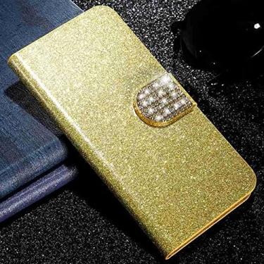 Imagem de Carteira Flip Card Slot Case Para Samsung Galaxy S9 S10 Plus S10E Note 8 9 M20 M10 A30 A50 A7 A8 A9 J6 Plus Cover Capa, ouro com diamante, para Samsung S9