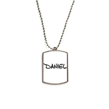Imagem de Colar com pingente de corrente de aço inoxidável Daniel com escrita especial e nome inglês