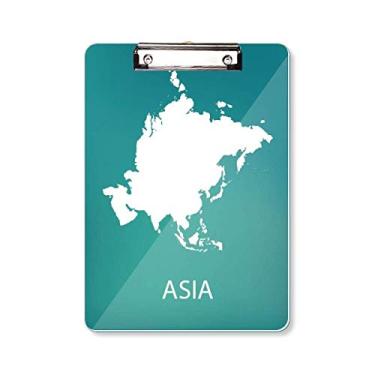Imagem de Mapa da silhueta da Ásia Continent placa de apoio A4