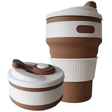 Imagem de Copo de Silicone Retrátil Dobrável Tampa 350ml
