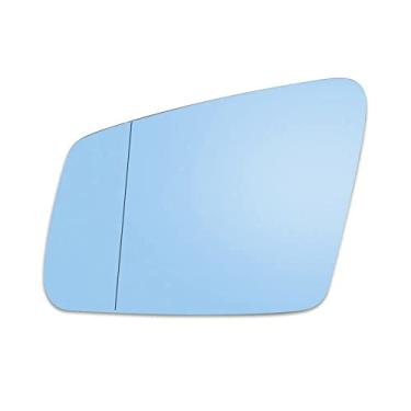 Imagem de Riloer Espelho retrovisor esquerdo/direito, vidro retrovisor lateral da porta de aquecimento, compatível com Mercedes-Benz C180 C250 C300 D350 E200 E300 2010-2013; E250 E350 2011-2013; E550 2012-2012 , azul (L)
