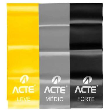 Imagem de Kit Faixa Elástica Latex Band 3 Tensões - Acte