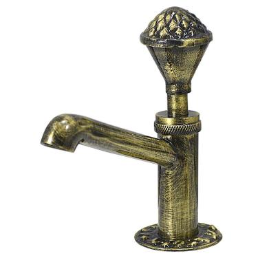 Imagem de Torneira Banheiro Lavatório Ouro Velho Retro Vintage Mesa