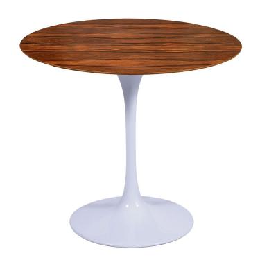 Imagem de Mesa Saarinen Redonda Pau Ferro 107cm - Base Branca