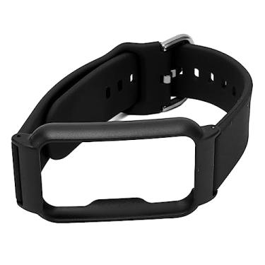 Imagem de Pulseira de Relógio Com Estojo, Alça de Relógio Confortável de Tamanho Ajustável Leve à Prova d'água 20 Mm Macia para Grátis (Preto com caixa preta)