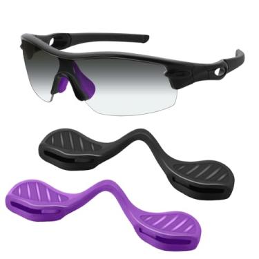 Imagem de Mryok Nosepiece Nosepiece Nosepiece para óculos de sol Oakley Radar Path EV RadarLock ajuste asiático - roxo e preto