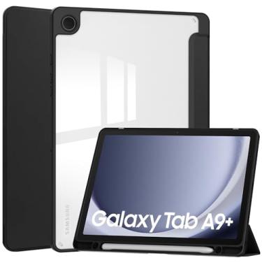 Imagem de Capa para tablet de 11 polegadas para Samsung Galaxy Tab A9 (SM-X110 / SM-X115) / A9 plus (X210 / SM-X216 / SM-X218) com slot para caneta/Função de despertar Capa para tablet tra Black A9 Plus 11In