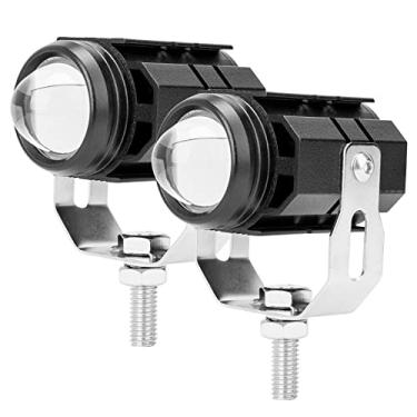 Imagem de YCHOW-TECH Faróis de neblina LED para direção de motocicleta, 60 W 6000 lm, âmbar, branco, duas cores, auxiliares, 4 modos de luz, projetores, luzes de 1,3 polegadas, faróis de holofote auxiliar para bicicleta Polaris Can Am ATV UTV