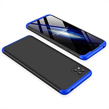 Imagem de Capa Capinha Anti Impacto 360 Para Xiaomi Poco C3 com Tela de 6.43" Polegadas Case Acr�lica Fosca Acabamento Slim Macio - Danet (Preto com Azul)