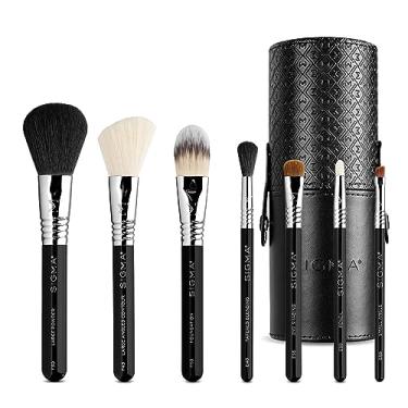 Imagem de Sigma Beauty Conjunto de pincéis de maquiagem – 7 peças de pincéis de maquiagem de viagem para aplicação impecável de maquiagem de base, mistura, contorno, sombra e sobrancelha – estojo de transporte