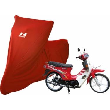 Imagem de Capa De Moto Kawasaki Max II Sob Medida Com Logo (Vermelho)