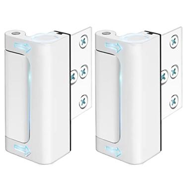 Imagem de Fechadura de porta para segurança infantil da porta da frente - Fechaduras de reforço de porta de segurança doméstica à prova de crianças para portas fechaduras para parte superior do interior flip à