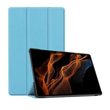 Imagem de Capa Case Smart Para Galaxy Tab S8 Ultra (Tela 14.6") - C7 COMPANY (Azul Claro)
