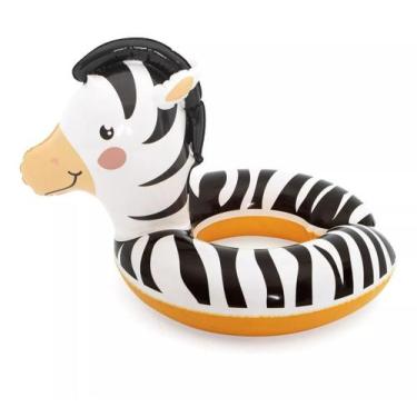 Imagem de Boia Inflável Circular Infantil Animais Bebe Criança Piscina Zebra - B