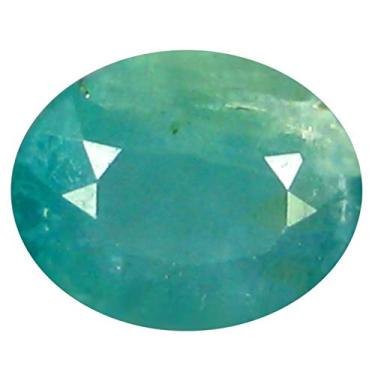 Imagem de Deluxe Gems Forma oval de 0,31 ct (5 x 4 mm) Pedra preciosa solta granidierita verde azulada não aquecida não tratada