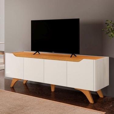 Imagem de Rack para TV Até 58 Polegadas Grecia 4 Portas Off White/Naturalle - Mavaular