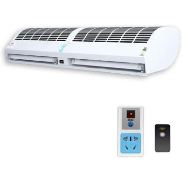 Imagem de Cortina de ar com controle remoto, cortina de ar interna comercial, ventilador de ar condicionado silencioso e economizador de energia, cortina de ar com ventilador de porta, 60 cm ~ 150 cm,