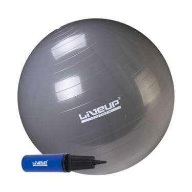 Imagem de Bola de Pilates 85cm com Bomba de Dupla Ação, Cinza