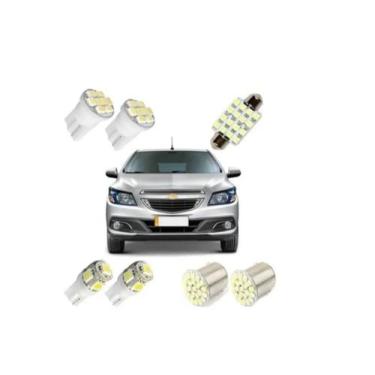 Imagem de Kit Lâmpadas Led Onix Chevrolet Pingo Teto Placa Ré Torpedo - Blue Lio