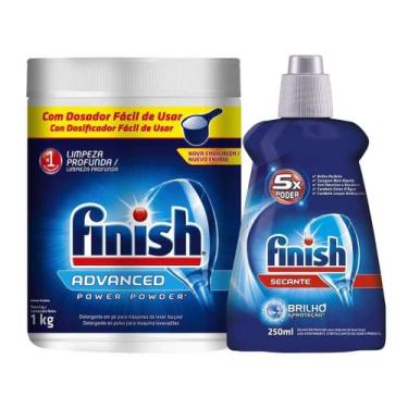 Imagem de Kit Detergente em Pó para Lava-Louças Finish - 1kg + Secante para Lava