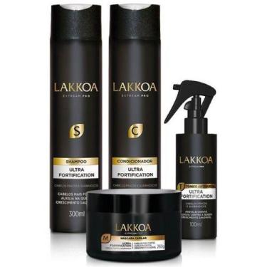 Imagem de Kit Ultra Fortification Lakkoa Shampoo Cond Máscara Tônico