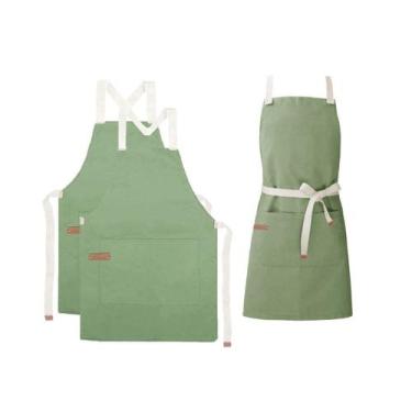 Imagem de Avental Verde Cha Matte Algodao Cafeteria Bar Vegano 10un - CASA CHA