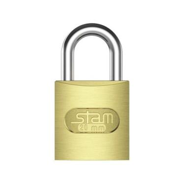 Imagem de Cadeado Zamac Stam Latonado E-Coat 20mm