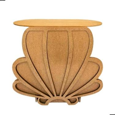 Imagem de  Mesa Concha para Decoração de Festas Sereia Desmontável Mdf Cru - FRZ