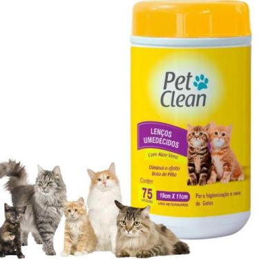 Imagem de Lenço Umedecido PetClean Cachorro Gato Cães Pet Limpeza Prática - Pet 