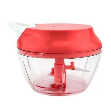 Imagem de Mini Processador Manual De Alimentos 03 Lâminas - Vermelho - Clink