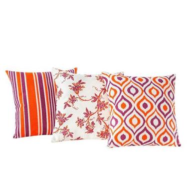 Imagem de Almofadas Trio Retangular 3 Peças Laranja - Rl Capas