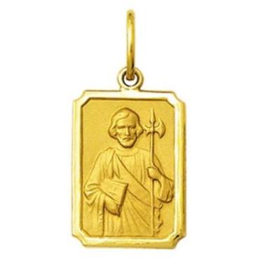 Imagem de Pingente Grande 2cm Modelo Retangular Santos Ouro 18k ( 29 Santos ) K2