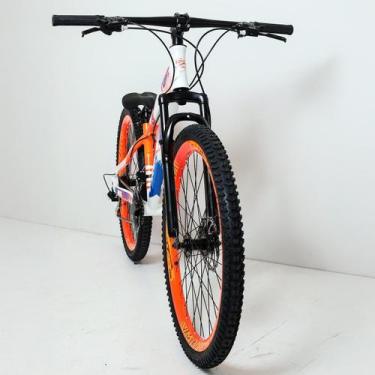 Imagem de Bicicleta 26 pro-x rustic 21v shimano - branco/laranja, Rustic